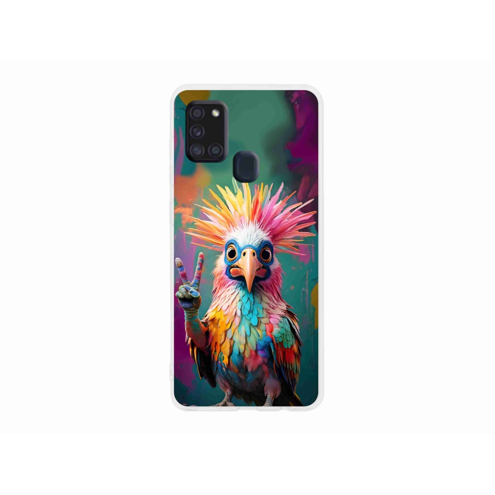Gelový kryt mmCase na Samsung Galaxy A21s - barevný rebel