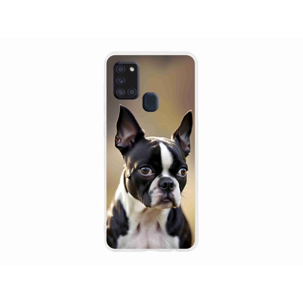 Gelový kryt mmCase na Samsung Galaxy A21s - bostonský teriér