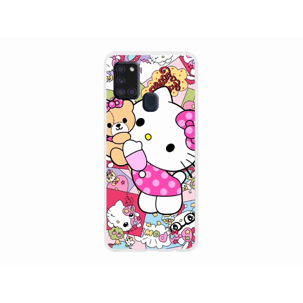 Gelový kryt mmCase na Samsung Galaxy A21s - cute kitty