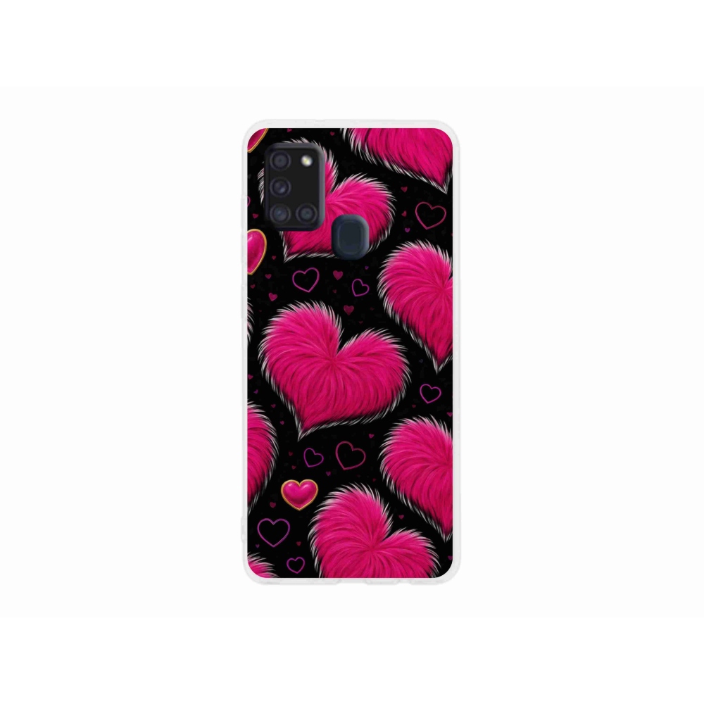 Gelový kryt mmCase na Samsung Galaxy A21s - hebká srdce