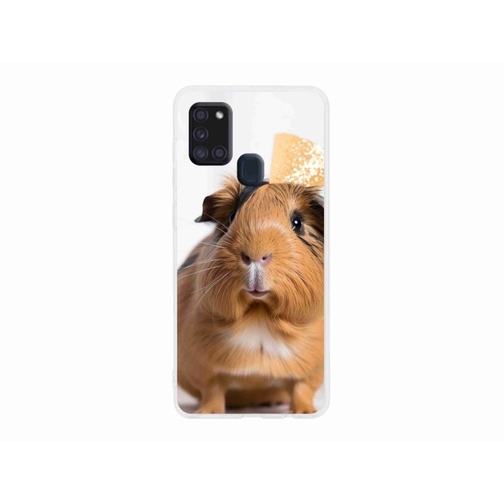 Gelový kryt mmCase na Samsung Galaxy A21s - hnědé morče