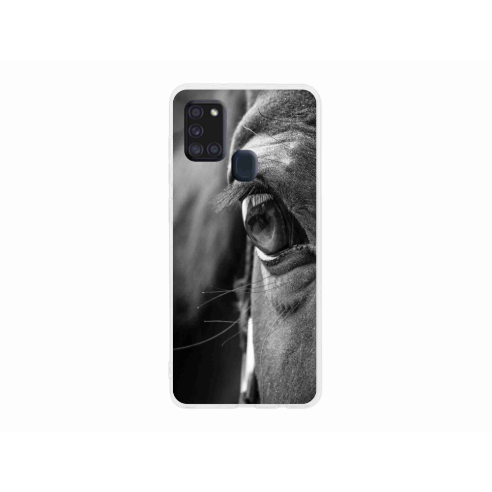 Gelový kryt mmCase na Samsung Galaxy A21s - koňský pohled
