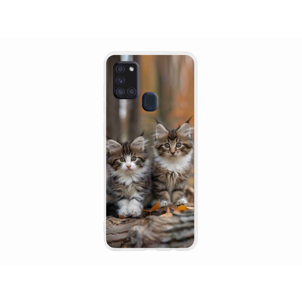 Gelový kryt mmCase na Samsung Galaxy A21s - kočičí duo 3