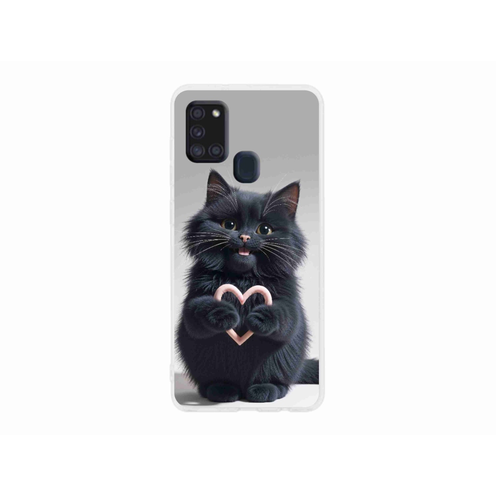 Gelový kryt mmCase na Samsung Galaxy A21s - kočičí láska 3