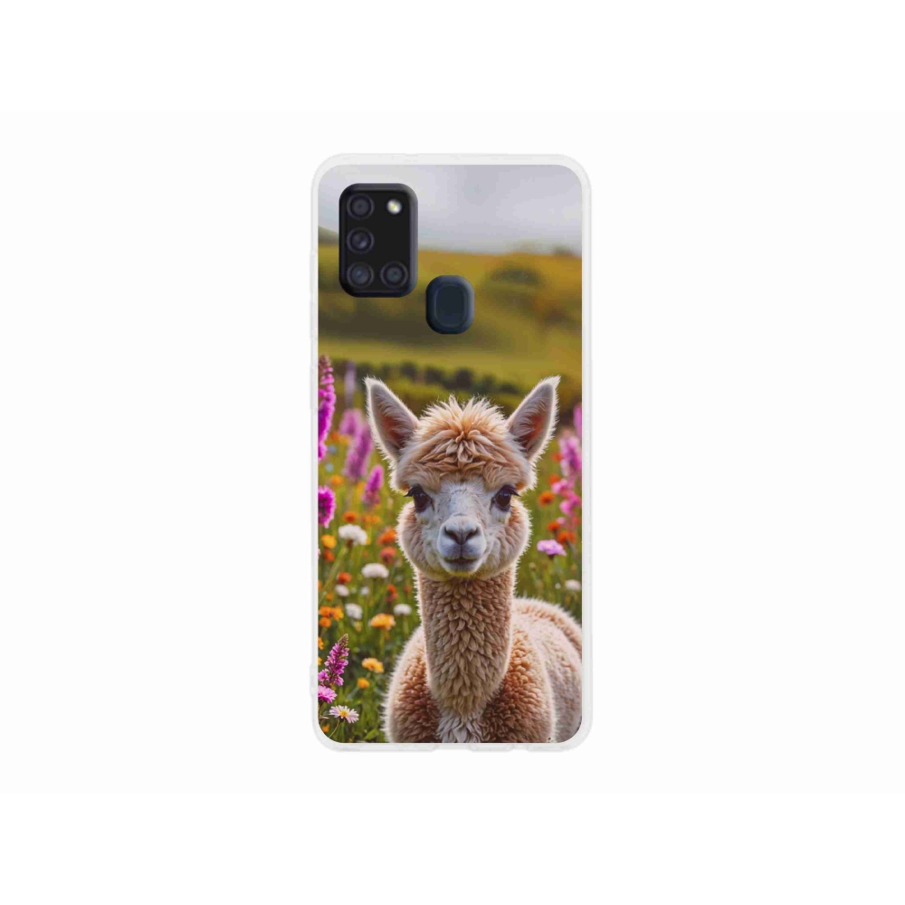 Gelový kryt mmCase na Samsung Galaxy A21s - lama na louce
