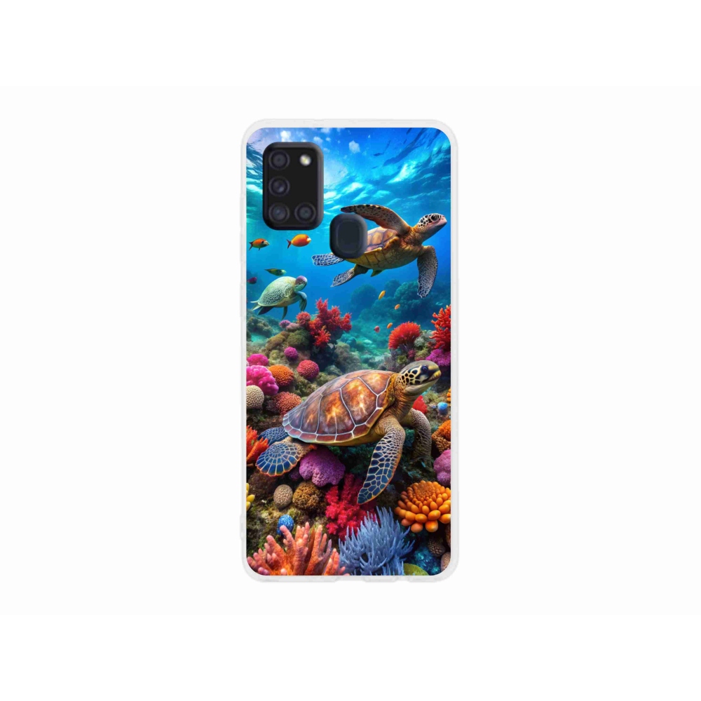 Gelový kryt mmCase na Samsung Galaxy A21s - mořský svět 2
