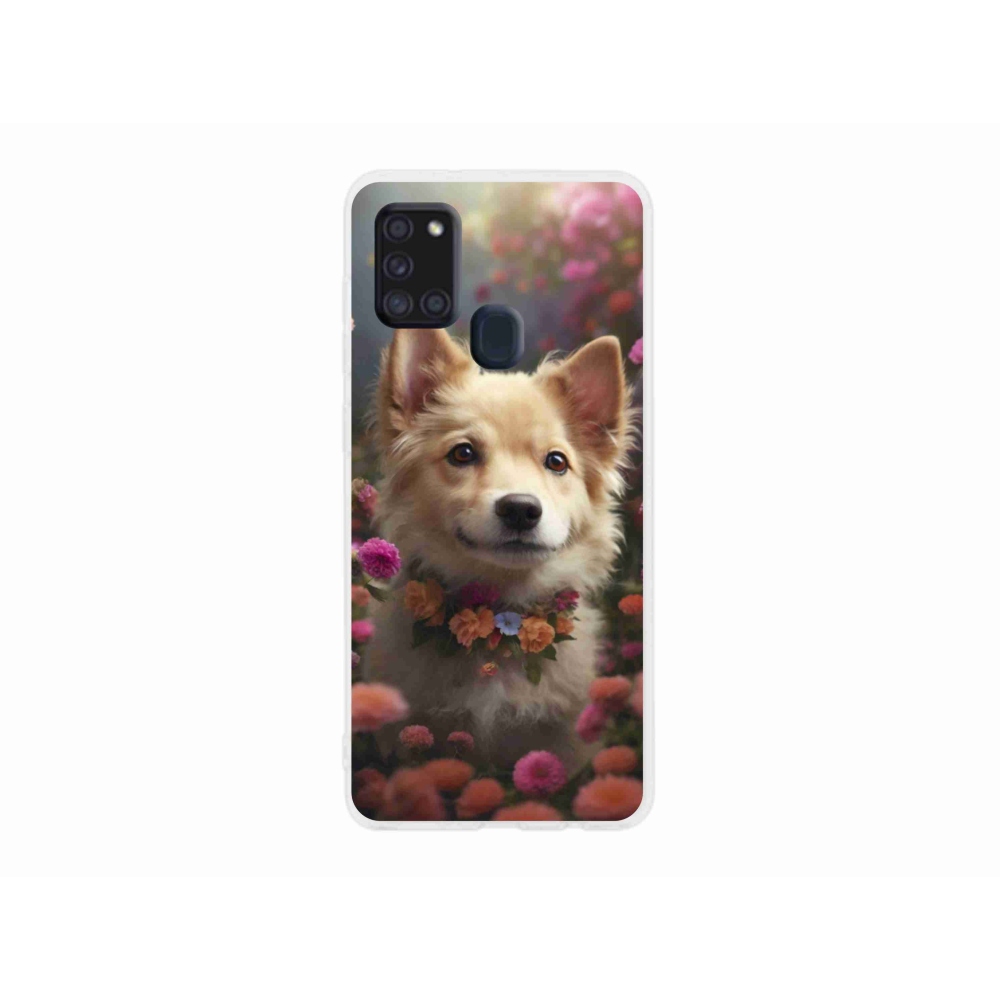 Gelový kryt mmCase na Samsung Galaxy A21s - německý špic