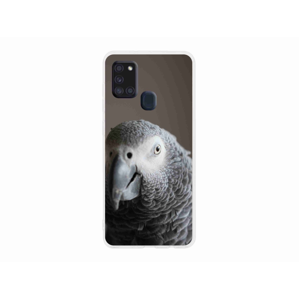Gelový kryt mmCase na Samsung Galaxy A21s - papoušek žako 2