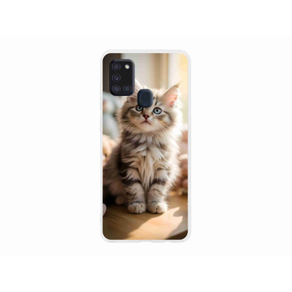 Gelový kryt mmCase na Samsung Galaxy A21s - roztomilé kotě 10