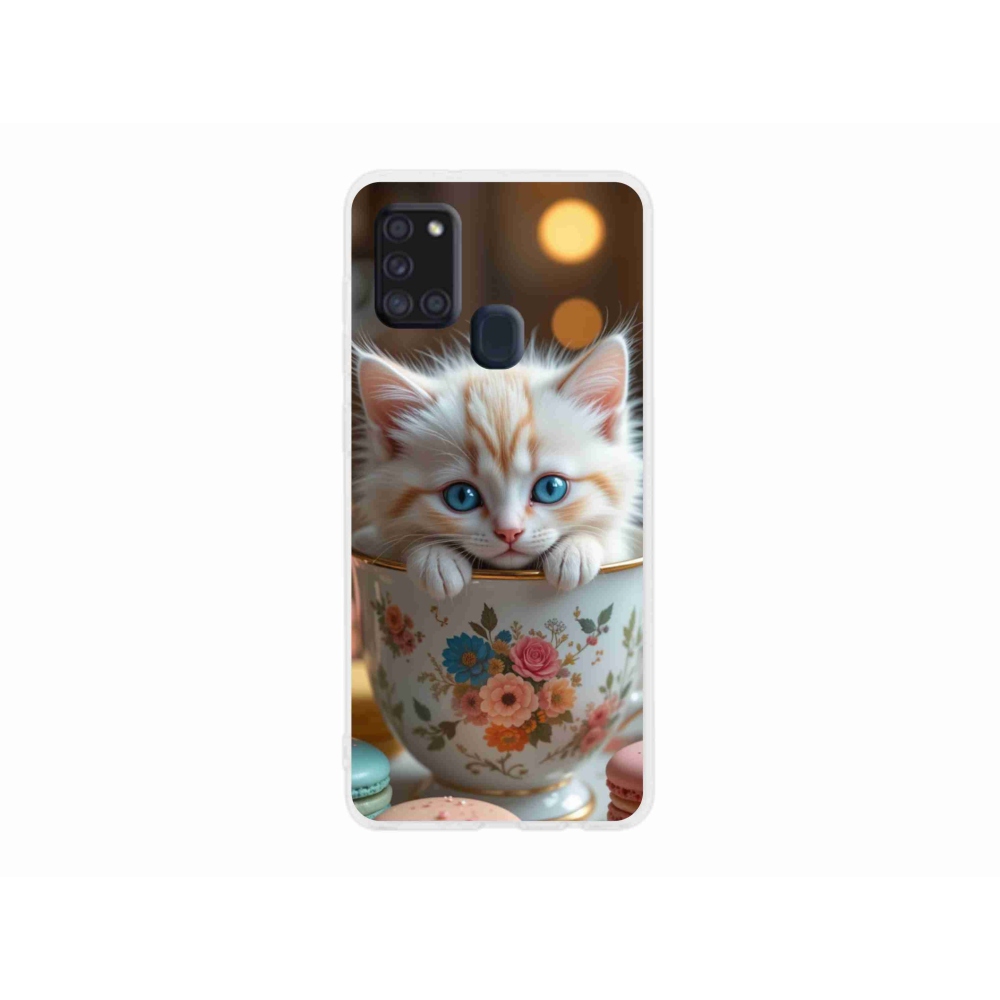 Gelový kryt mmCase na Samsung Galaxy A21s - roztomilé kotě 6