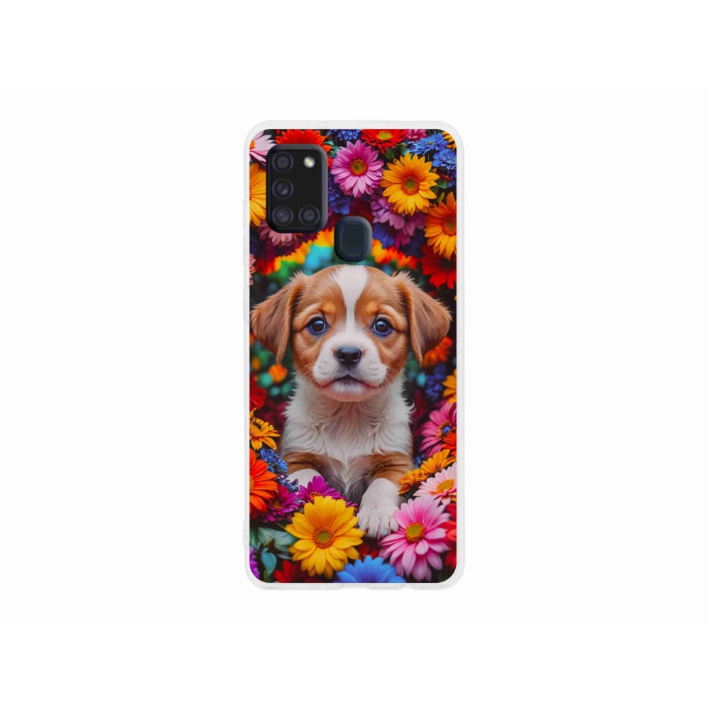 Gelový kryt mmCase na Samsung Galaxy A21s - roztomilé štěně