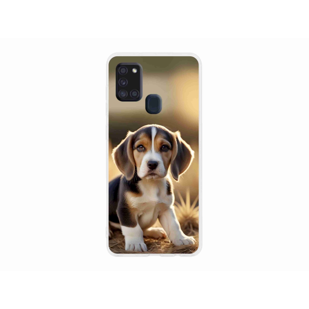 Gelový kryt mmCase na Samsung Galaxy A21s - roztomilý bígl