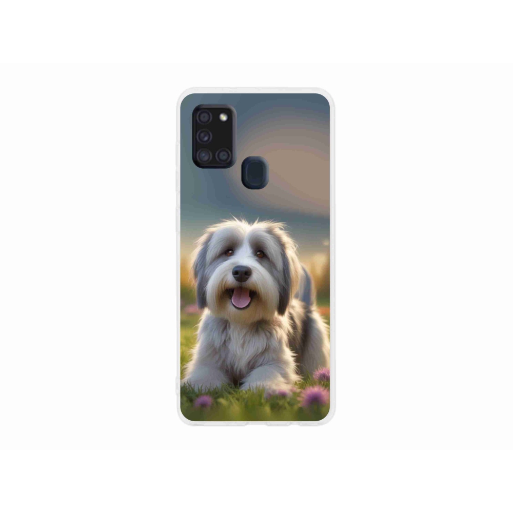 Gelový kryt mmCase na Samsung Galaxy A21s - roztomilý havanský psík