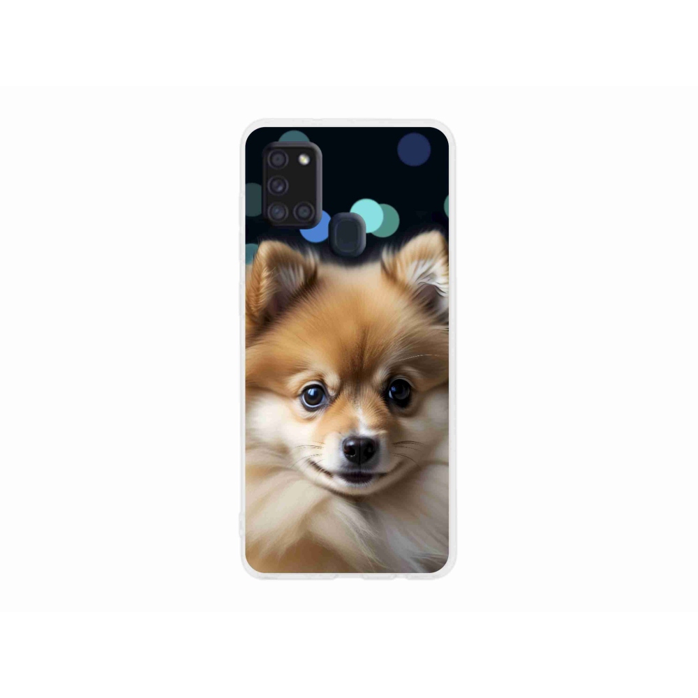 Gelový kryt mmCase na Samsung Galaxy A21s - roztomilý pomeranian