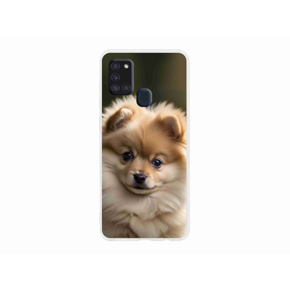 Gelový kryt mmCase na Samsung Galaxy A21s - roztomilý pomeranian 2