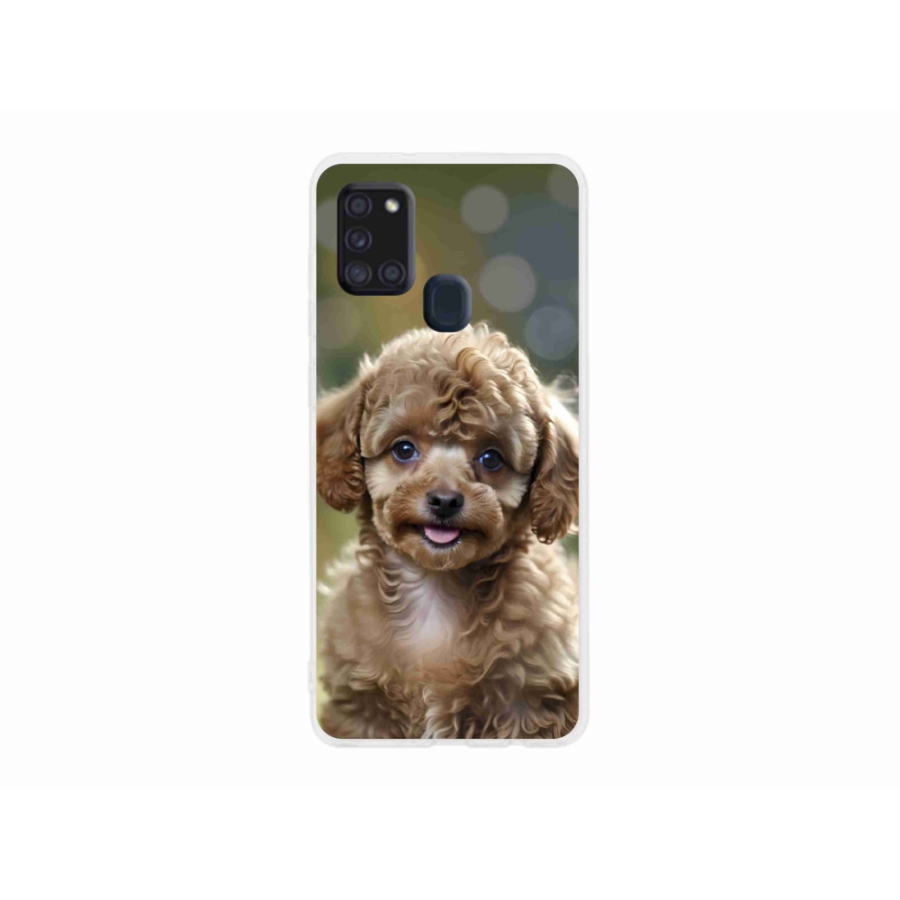 Gelový kryt mmCase na Samsung Galaxy A21s - roztomilý pudl