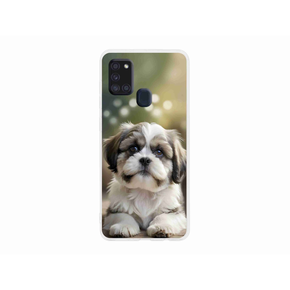 Gelový kryt mmCase na Samsung Galaxy A21s - roztomilý shih-tzu