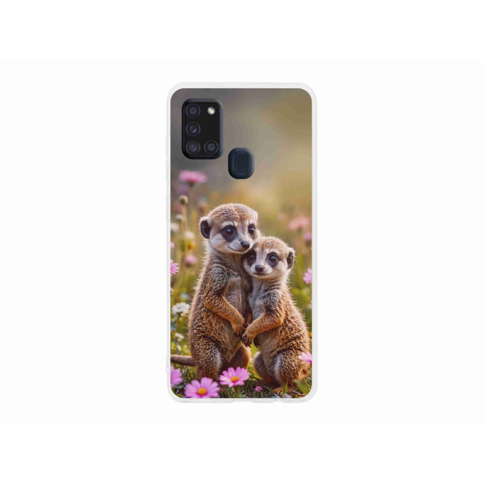 Gelový kryt mmCase na Samsung Galaxy A21s - surikatí duo