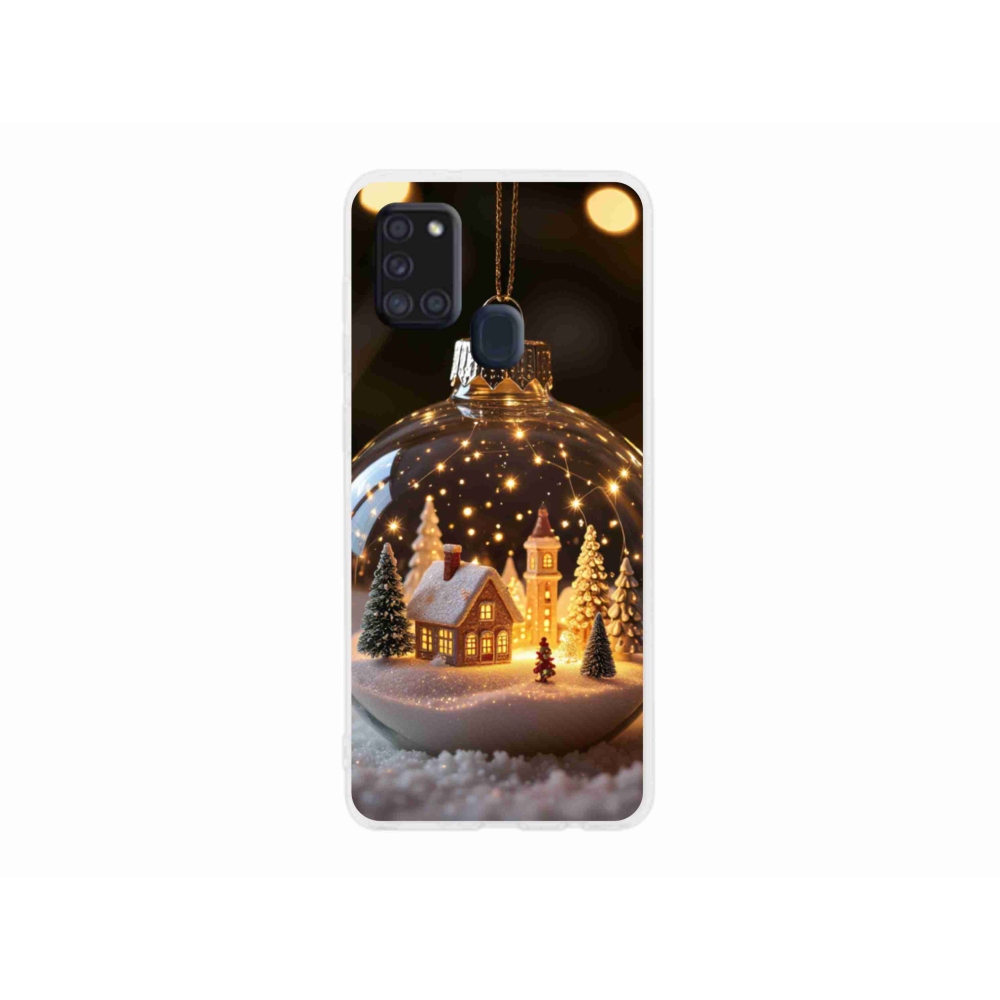 Gelový kryt mmCase na Samsung Galaxy A21s - vánoční koule 3