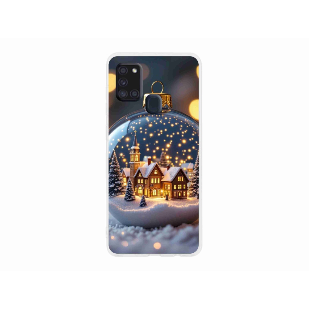 Gelový kryt mmCase na Samsung Galaxy A21s - vánoční koule 4