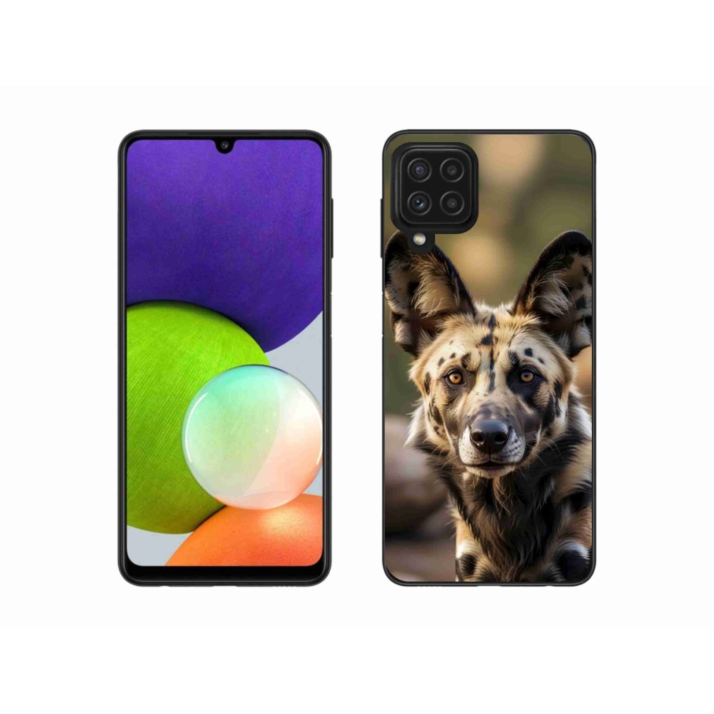 Gelový kryt mmCase na Samsung Galaxy A22 4G - africký divoký pes