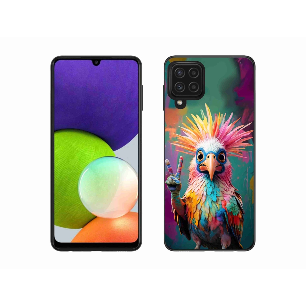 Gelový kryt mmCase na Samsung Galaxy A22 4G - barevný rebel