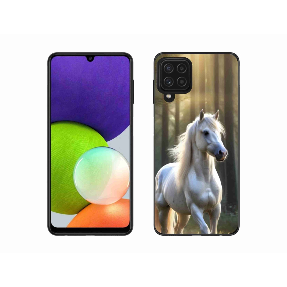Gelový kryt mmCase na Samsung Galaxy A22 4G - bílý kůň 3