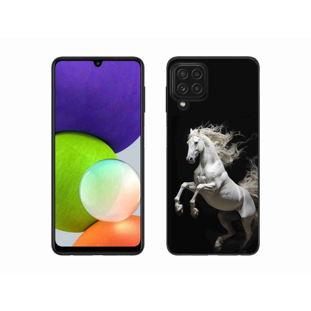 Gelový kryt mmCase na Samsung Galaxy A22 4G - bílý kůň 4