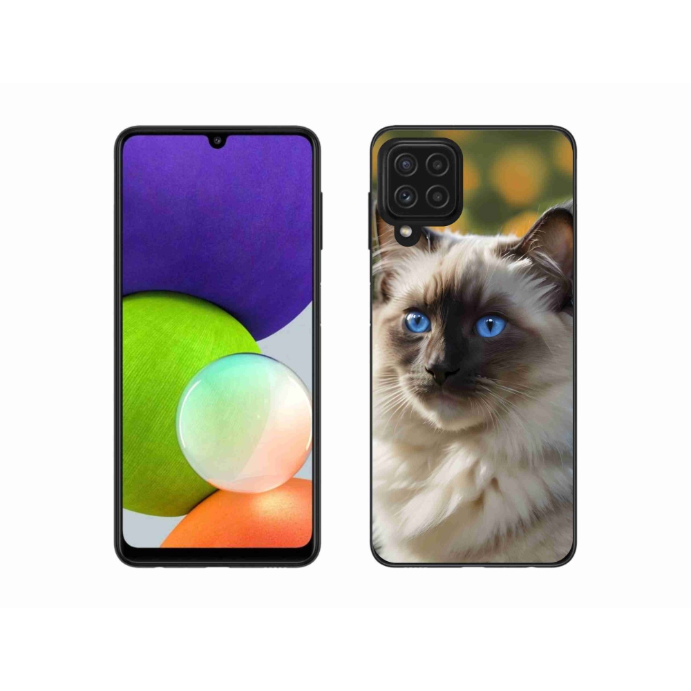 Gelový kryt mmCase na Samsung Galaxy A22 4G - bílý ragdoll