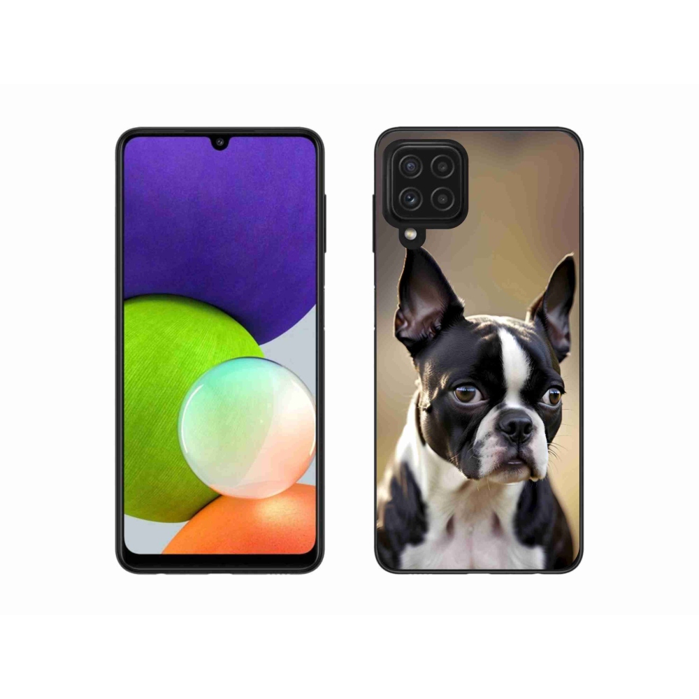 Gelový kryt mmCase na Samsung Galaxy A22 4G - bostonský teriér