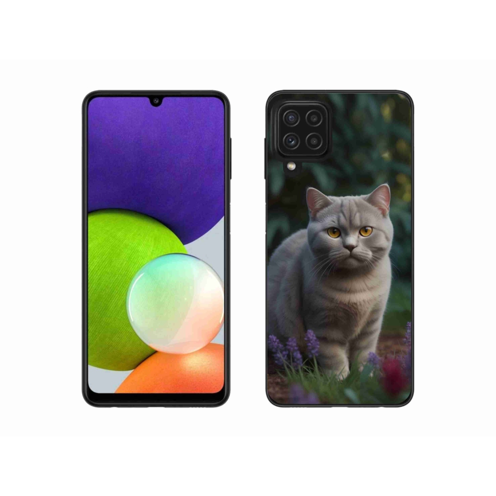 Gelový kryt mmCase na Samsung Galaxy A22 4G - britská kočka