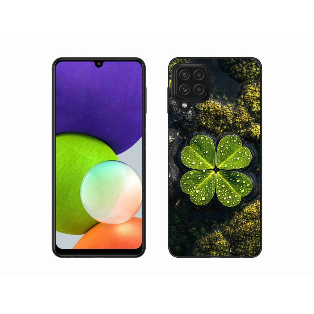 Gelový kryt mmCase na Samsung Galaxy A22 4G - čtyřlístek