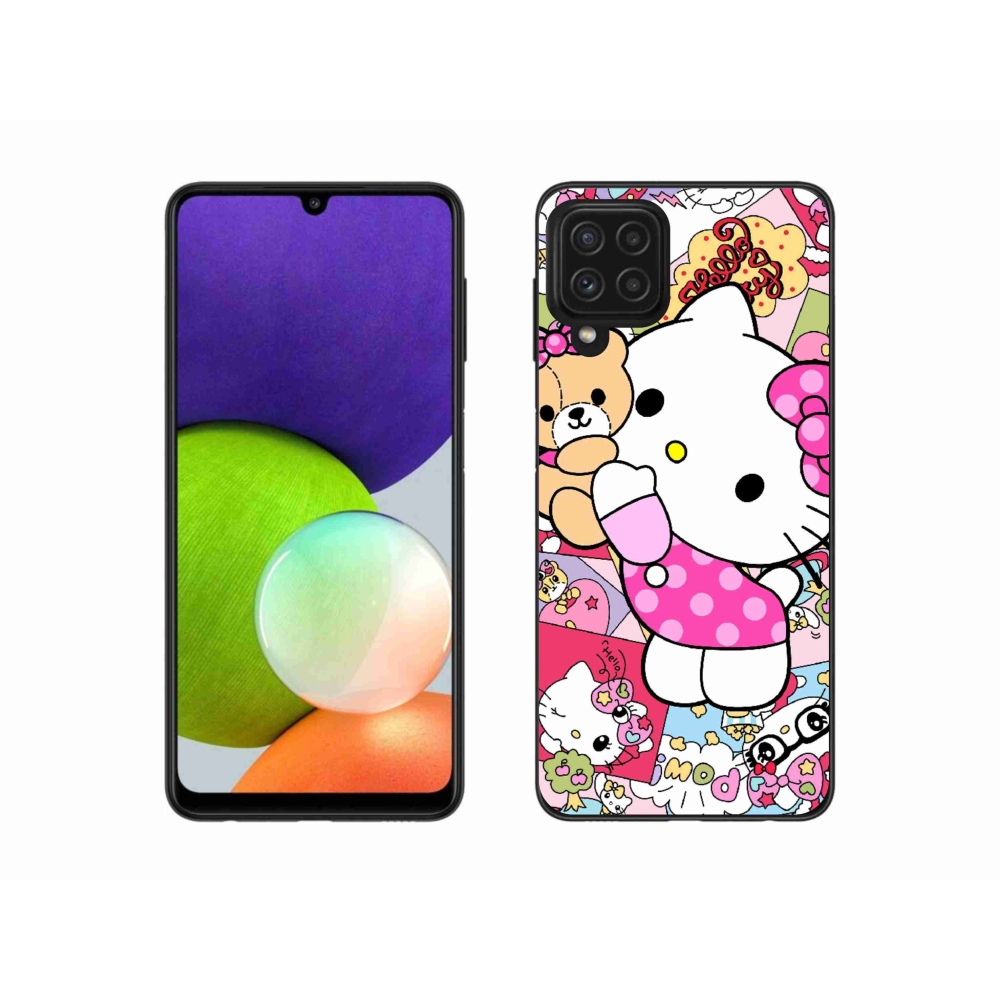 Gelový kryt mmCase na Samsung Galaxy A22 4G - cute kitty
