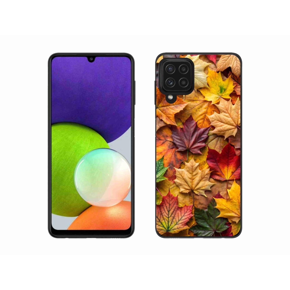 Gelový kryt mmCase na Samsung Galaxy A22 4G - javorové listy 2
