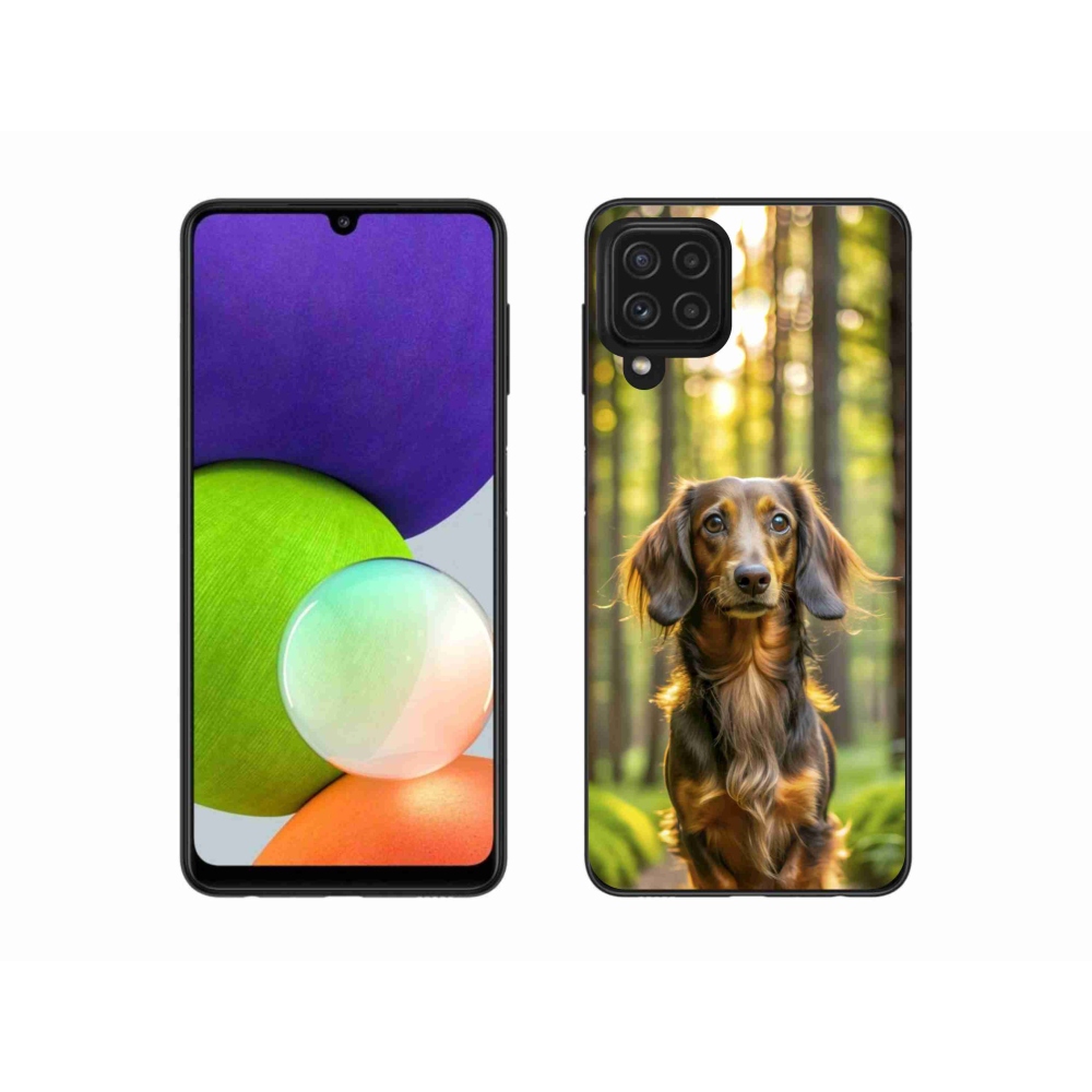 Gelový kryt mmCase na Samsung Galaxy A22 4G - jezevčík 4