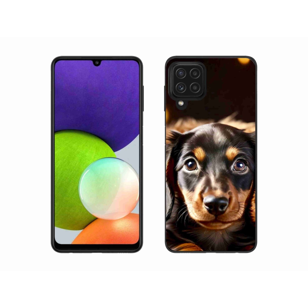 Gelový kryt mmCase na Samsung Galaxy A22 4G - jezevčík