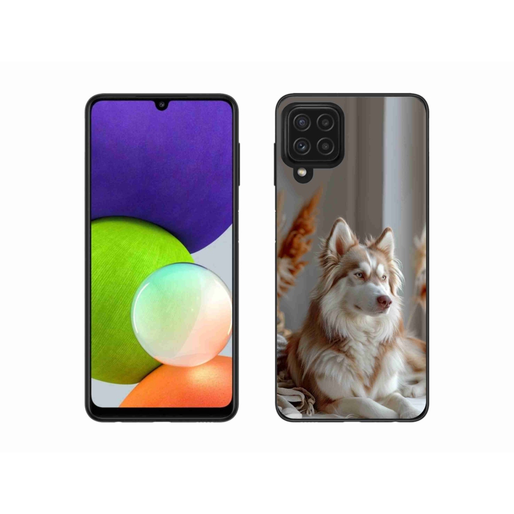 Gelový kryt mmCase na Samsung Galaxy A22 4G - klidný sibiřský husky