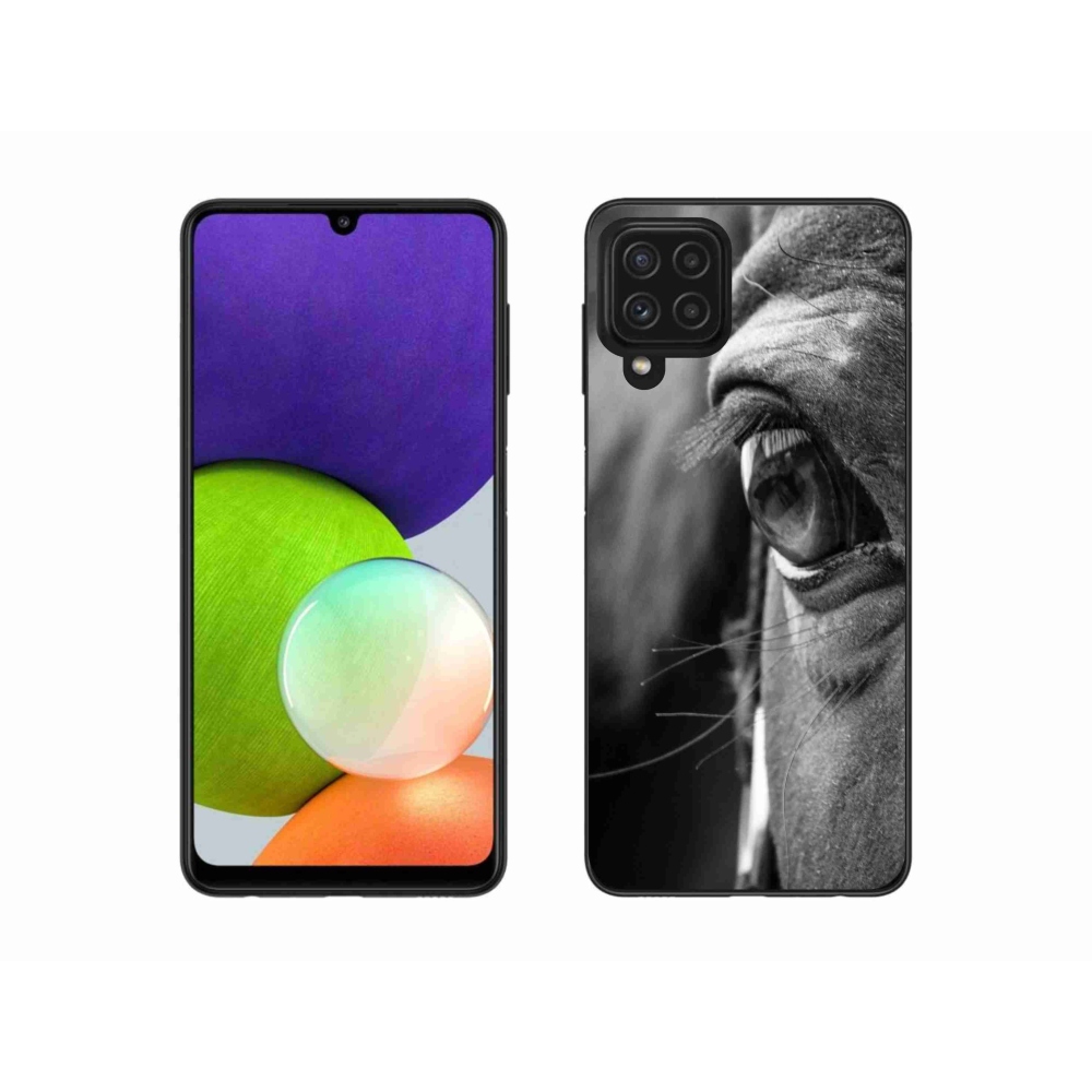 Gelový kryt mmCase na Samsung Galaxy A22 4G - koňský pohled