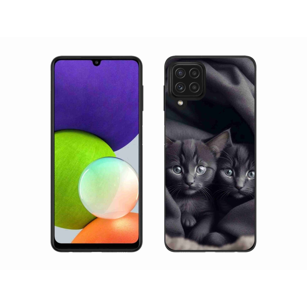 Gelový kryt mmCase na Samsung Galaxy A22 4G - kočičí duo