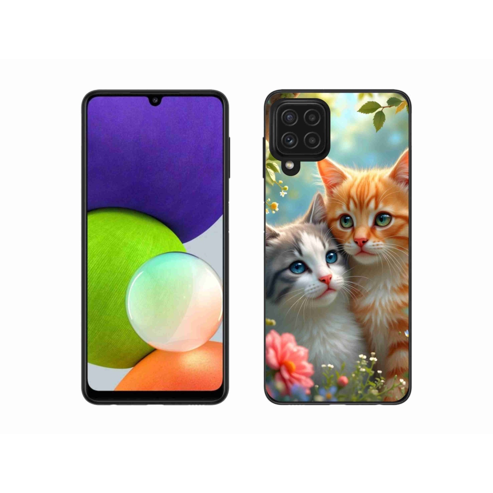 Gelový kryt mmCase na Samsung Galaxy A22 4G - kočičí láska 2