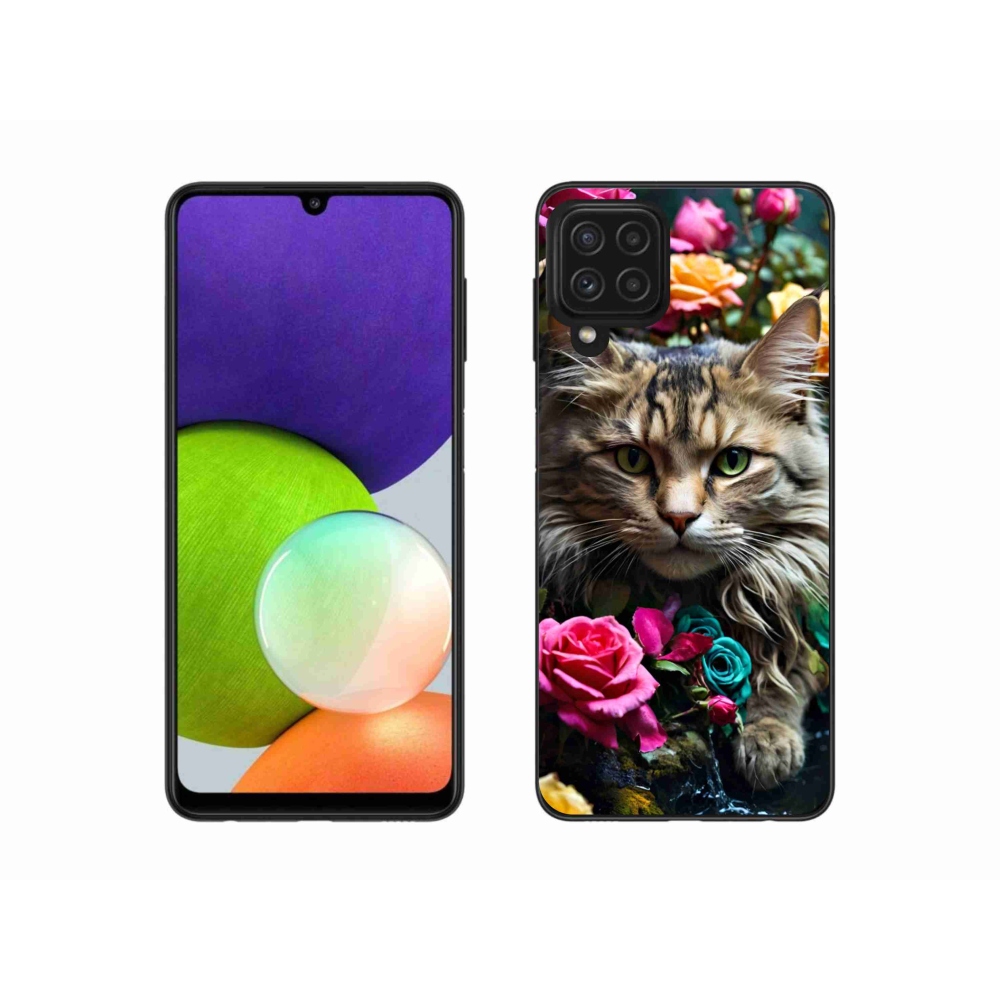 Gelový kryt mmCase na Samsung Galaxy A22 4G - kočíčí pohled 2