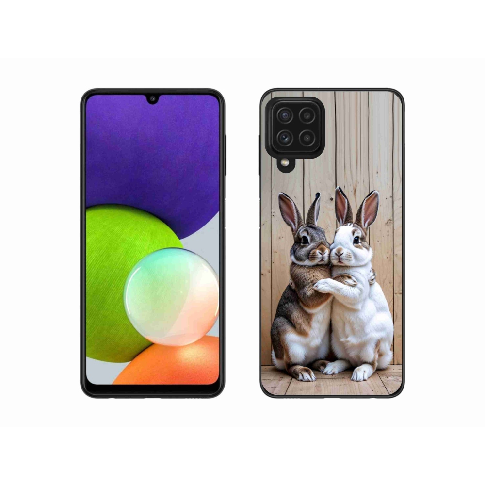 Gelový kryt mmCase na Samsung Galaxy A22 4G - králičí pár