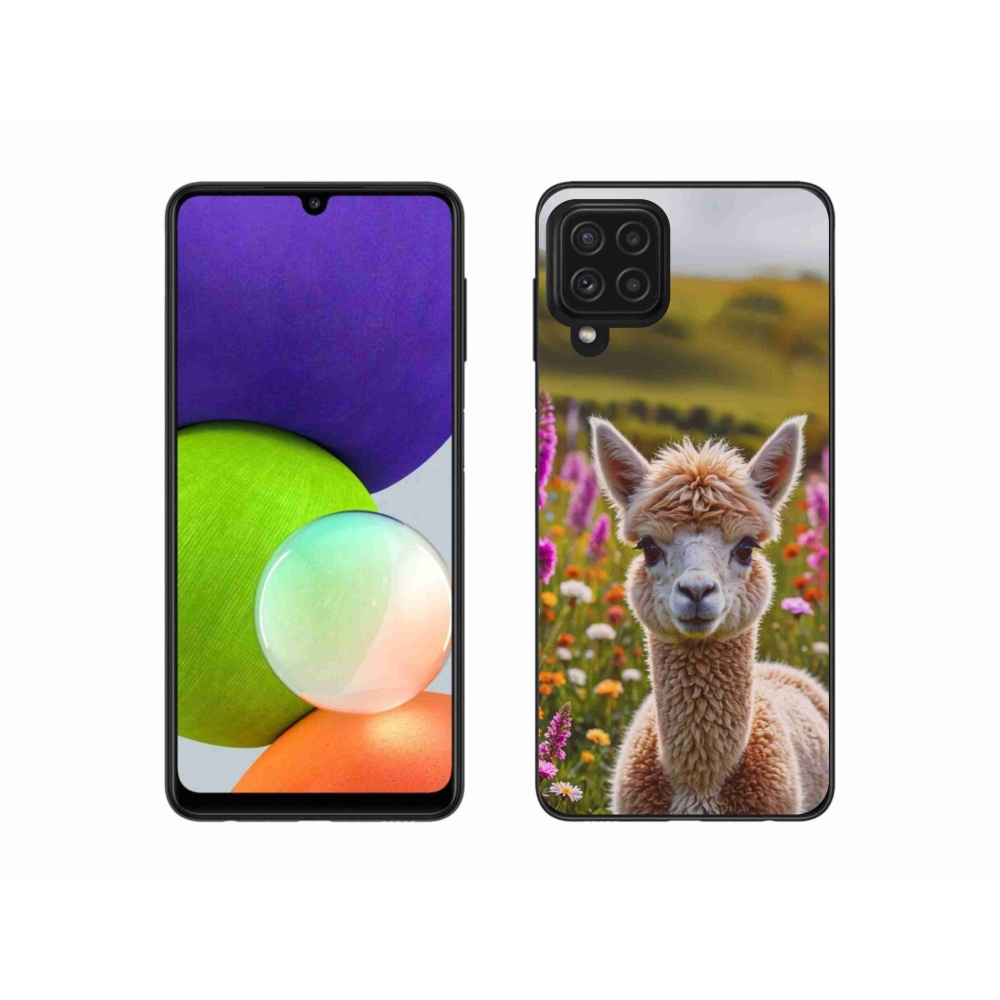 Gelový kryt mmCase na Samsung Galaxy A22 4G - lama na louce