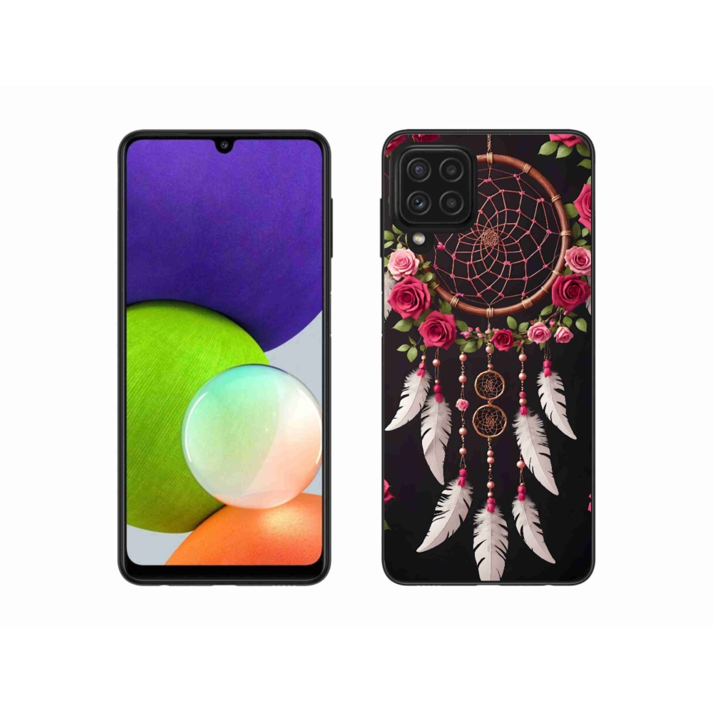 Gelový kryt mmCase na Samsung Galaxy A22 4G - lapač snů s růžemi
