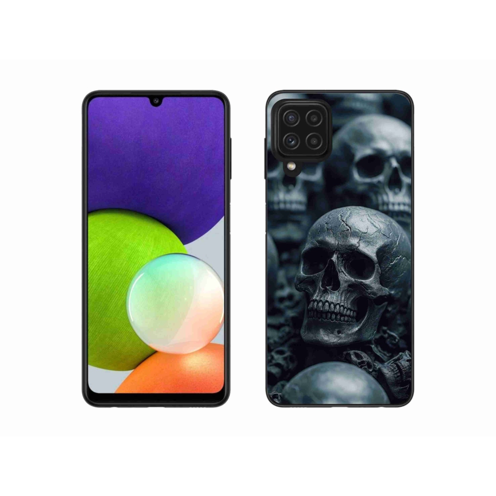 Gelový kryt mmCase na Samsung Galaxy A22 4G - lebka 2