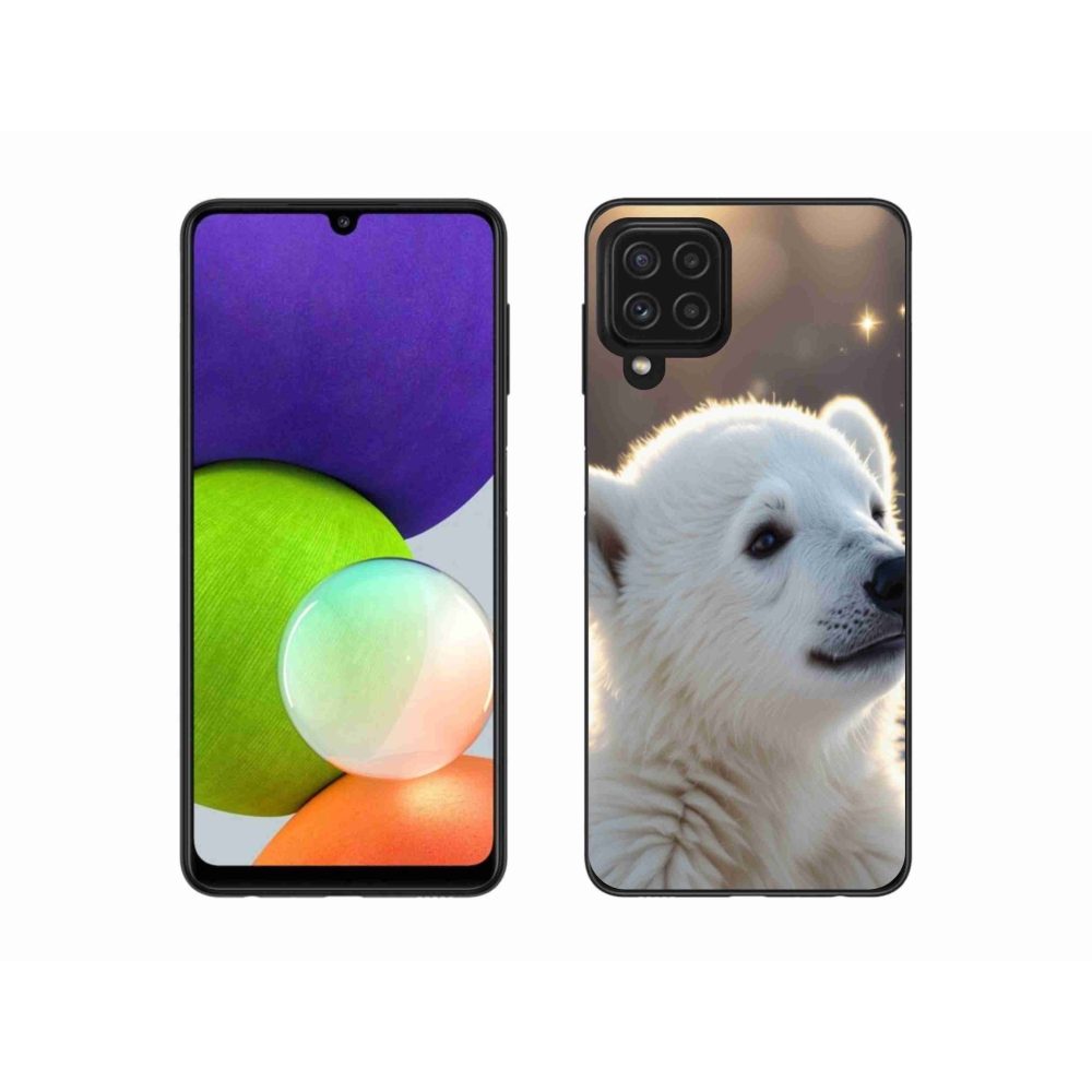 Gelový kryt mmCase na Samsung Galaxy A22 4G - lední medvěd