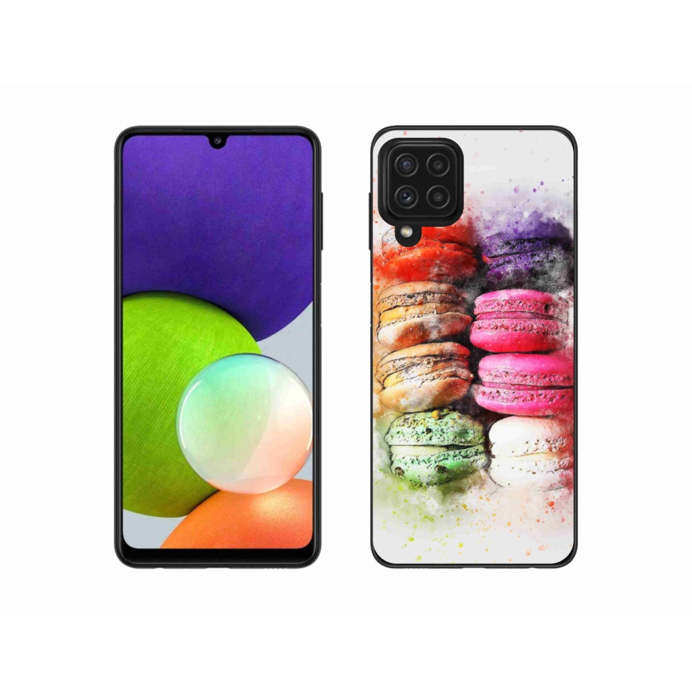 Gelový kryt mmCase na Samsung Galaxy A22 4G - makrónky