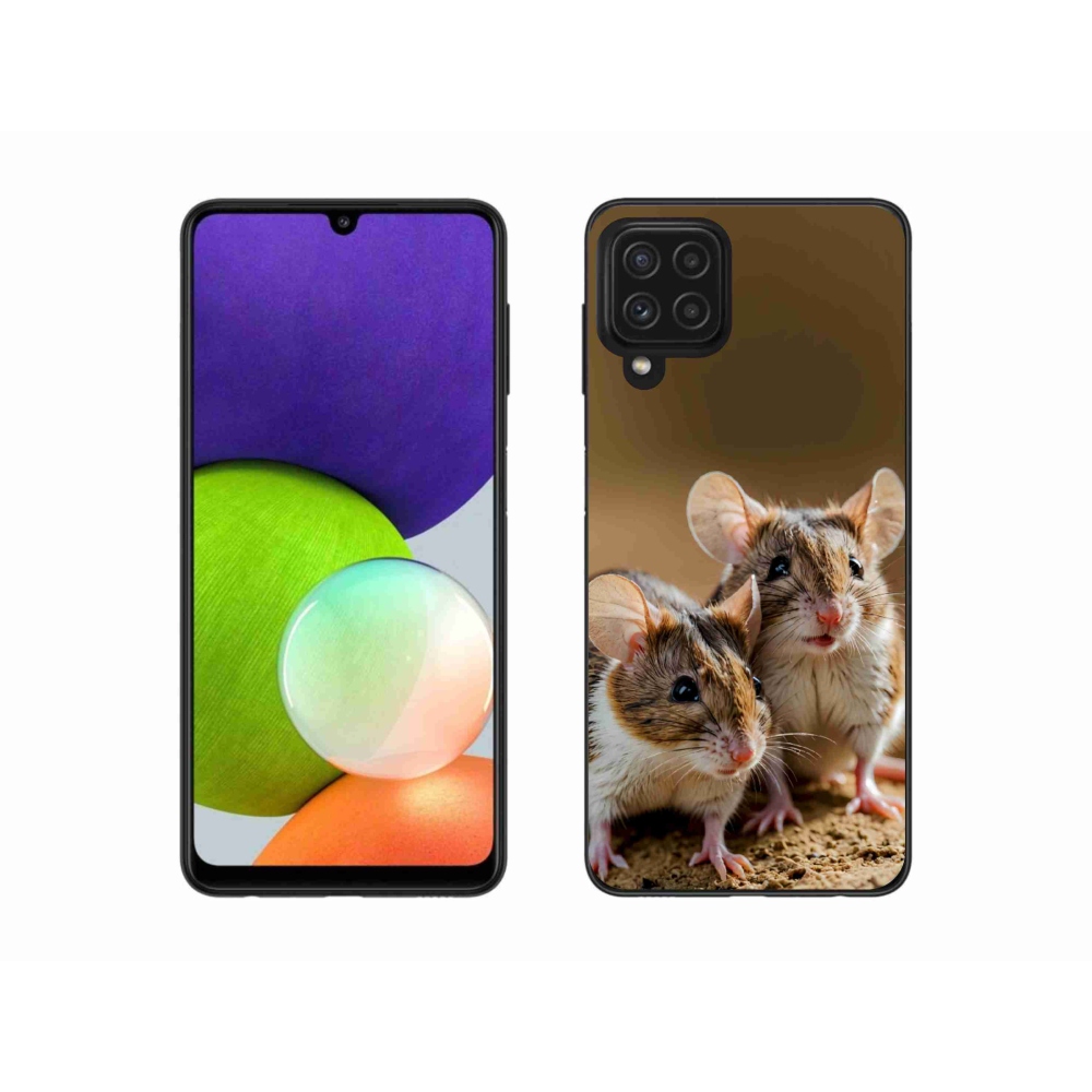 Gelový kryt mmCase na Samsung Galaxy A22 4G - myší duo