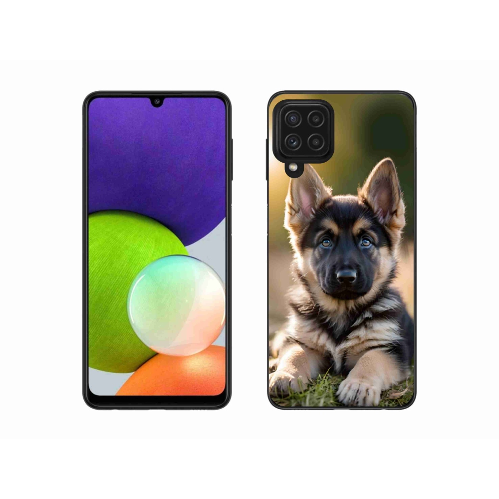 Gelový kryt mmCase na Samsung Galaxy A22 4G - německý ovčák v přírodě