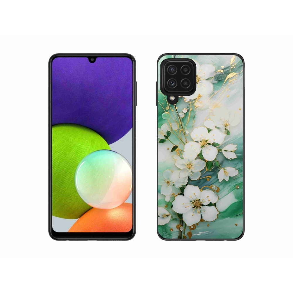 Gelový kryt mmCase na Samsung Galaxy A22 4G - něžné květy
